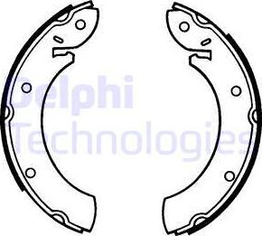 Delphi LS1070 - Brake Shoe Set autospares.lv