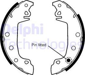 Delphi LS1142 - Brake Shoe Set autospares.lv