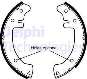 Delphi LS1102 - Brake Shoe Set autospares.lv