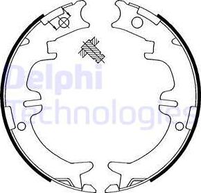 Delphi LS1892 - Brake Shoe Set, parking brake autospares.lv