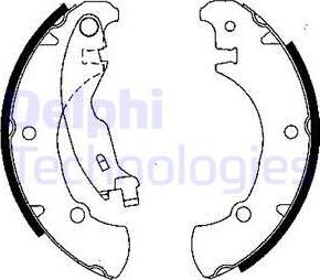 Delphi LS1840 - Brake Shoe Set autospares.lv