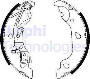 Delphi LS1859 - Brake Shoe Set autospares.lv