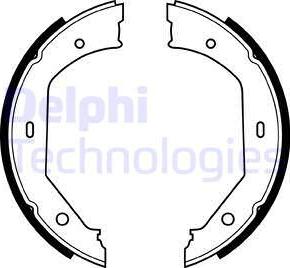 Delphi LS1857 - Brake Shoe Set, parking brake autospares.lv