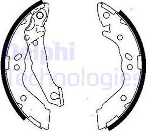 Delphi LS1836 - Brake Shoe Set autospares.lv