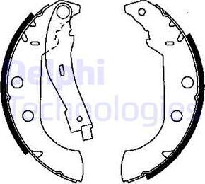 Delphi LS1833 - Brake Shoe Set autospares.lv