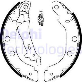 Delphi LS1828 - Brake Shoe Set autospares.lv