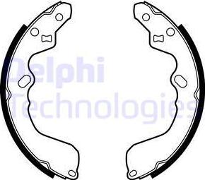 Delphi LS1876 - Brake Shoe Set autospares.lv