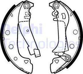 Delphi LS1395 - Brake Shoe Set autospares.lv