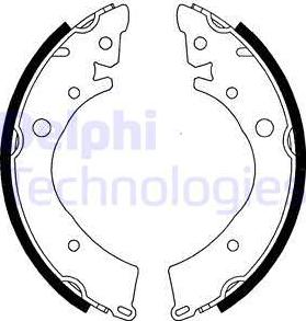 Delphi LS1341 - Brake Shoe Set autospares.lv