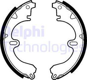 Delphi LS1356 - Brake Shoe Set autospares.lv