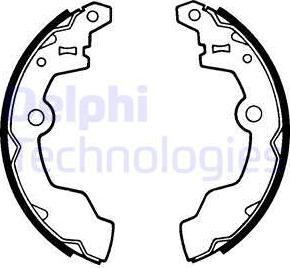 Delphi LS1352 - Brake Shoe Set autospares.lv