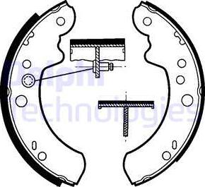 Delphi LS1313 - Brake Shoe Set autospares.lv