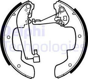 Delphi LS1299 - Brake Shoe Set autospares.lv