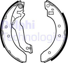 Delphi LS1249 - Brake Shoe Set autospares.lv