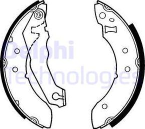 Delphi LS1242 - Brake Shoe Set autospares.lv