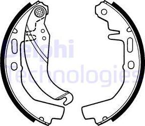 Delphi LS1247 - Brake Shoe Set autospares.lv