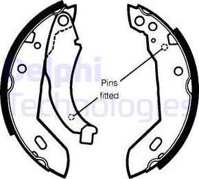 Delphi LS1250 - Brake Shoe Set autospares.lv