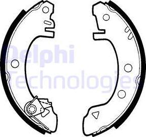 Delphi LS1267 - Brake Shoe Set autospares.lv