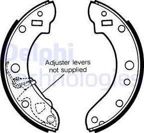 Delphi LS1206 - Brake Shoe Set autospares.lv