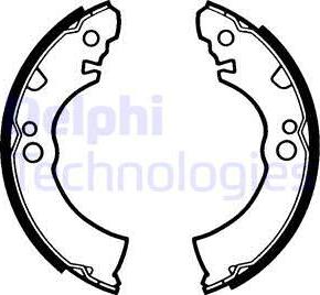 Delphi LS1285 - Brake Shoe Set autospares.lv