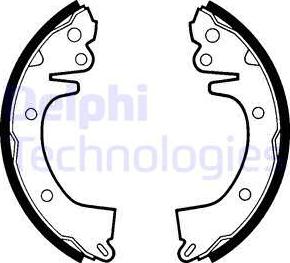 Delphi LS1279 - Brake Shoe Set autospares.lv