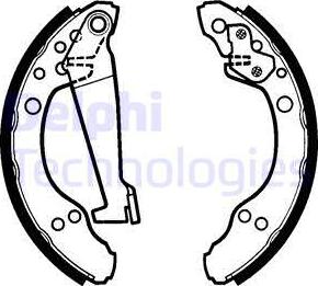 Delphi LS1277 - Brake Shoe Set autospares.lv