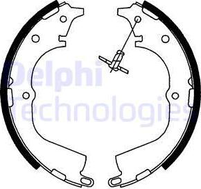 Delphi LS1744 - Brake Shoe Set autospares.lv