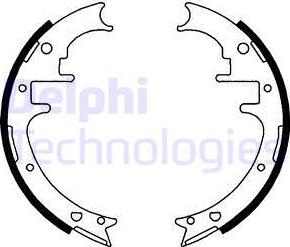 Delphi LS1743 - Brake Shoe Set autospares.lv