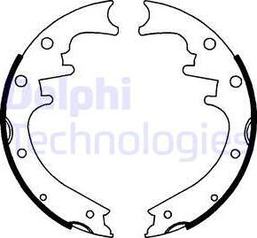 Delphi LS1759 - Brake Shoe Set autospares.lv