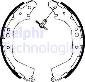 Delphi LS1709 - Brake Shoe Set autospares.lv