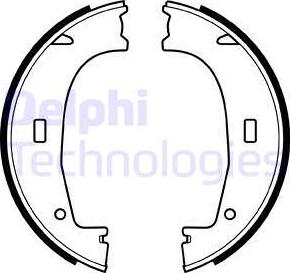 Delphi LS1704 - Brake Shoe Set, parking brake autospares.lv