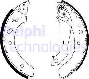 Delphi LS1782 - Brake Shoe Set autospares.lv