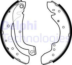 Delphi LS1726 - Brake Shoe Set autospares.lv