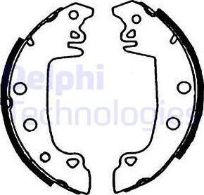 Delphi LS1721 - Brake Shoe Set autospares.lv