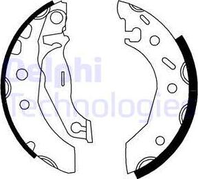 Delphi LS1728 - Brake Shoe Set autospares.lv