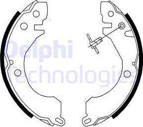 Delphi LS1779 - Brake Shoe Set autospares.lv