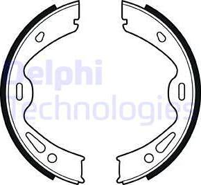 Delphi LS2091 - Brake Shoe Set, parking brake autospares.lv