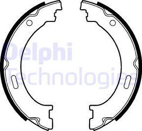 Delphi LS2041 - Brake Shoe Set, parking brake autospares.lv