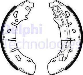 Delphi LS2050 - Brake Shoe Set autospares.lv