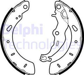 Delphi LS2062 - Brake Shoe Set autospares.lv