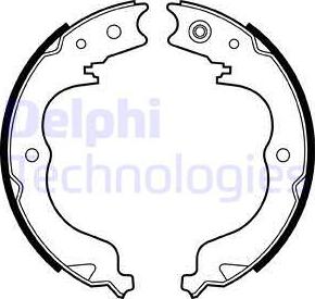 Delphi LS2008 - Brake Shoe Set, parking brake autospares.lv