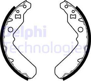 Delphi LS2015 - Brake Shoe Set autospares.lv