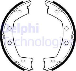 Delphi LS2030 - Brake Shoe Set, parking brake autospares.lv