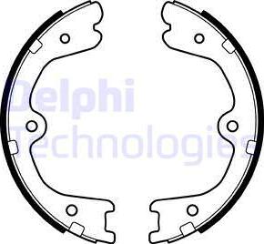 Delphi LS2037 - Brake Shoe Set, parking brake autospares.lv