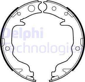 Delphi LS2026 - Brake Shoe Set, parking brake autospares.lv