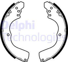 Delphi LS2074 - Brake Shoe Set autospares.lv