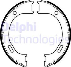 Delphi LS2076 - Brake Shoe Set, parking brake autospares.lv