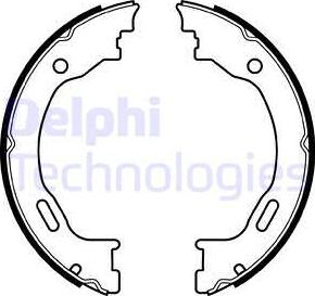 Delphi LS2077 - Brake Shoe Set, parking brake autospares.lv