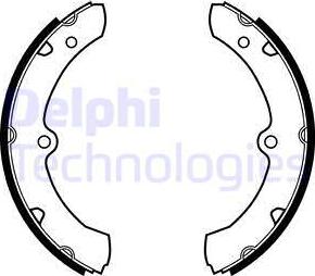 Delphi LS2146 - Brake Shoe Set autospares.lv