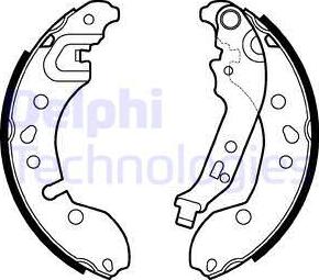 Delphi LS2124 - Brake Shoe Set autospares.lv